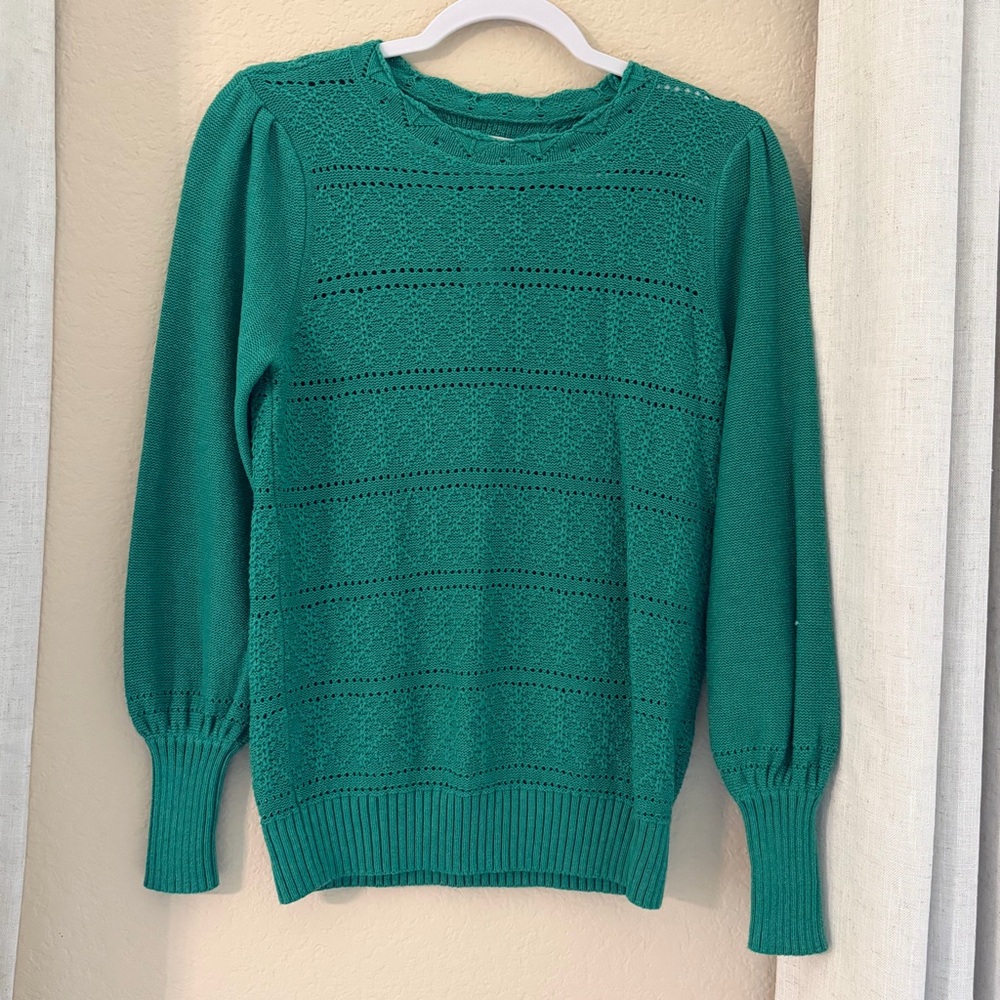 LOFT Teal Women's Crew Neck Sweater